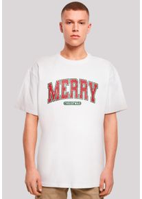 F4NT4STIC Herren T-Shirt "Weihnachten Varsity Retro", weiß, casual, Gr. XXXL, Obermaterial: 100% Baumwolle, Shirts, Premium Qualität