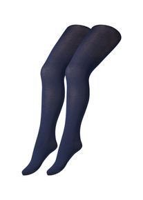 Camano Kinder Strumpfhose "Strumpfhose 2er Pack", Gr. 110, blau, 55% Baumwolle 40% Polyamid 5% Elasthan, Strumpfhosen