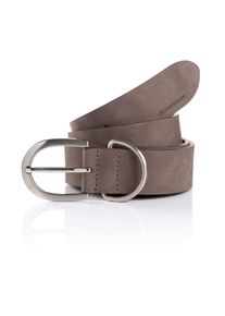 Tom Tailor Damen Ledergürtel "TTTORY", grau, feminin,modisch,klassisch,casual, Gr. 105, unifarben, Büffelleder, Gürtel