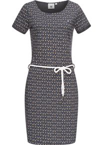 PEAK TIME Damen Sommerkleid "L80022", grau, modisch, Gr. M, 60% Baumwolle, 40% Polyester, Kleider, leichtes Jersey Strandkleid mit Kordel