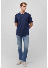 Mavi Herren T-Shirt "SHORT SLEEVE TEE", blau, casual, Gr. L, unifarben, Stoff, 100% Baumwolle, Shirts, Basic Tee