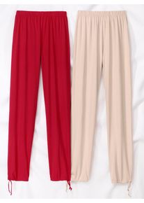 Classic Basics Damen Jerseyhose, beige, Gr. 23, unifarben, 100% Baumwolle, Hosen