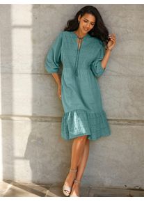 Classic Basics Damen Jerseykleid "Kleid", grün, Gr. 40, unifarben, 100% Baumwolle, Kleider