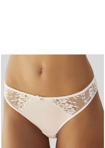 Lascana Damen Tanga, Gr. 32, weiß, Microfaser, Obermaterial: 86% Polyamid, 14% Elasthan, Unterhosen, aus floraler Spitze in dezent transparenter Optik