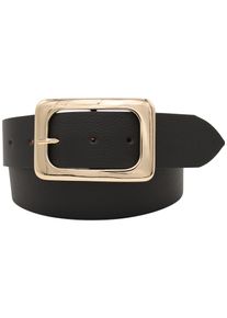 AnnaMatoni Damen Ledergürtel, schwarz, elegant,feminin, Gr. 110, unifarben, genarbt, Leder, Gürtel, aus weichem Nappaleder