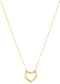 Amor Damen Charm-Kette "Herz, 2038568", Silber 925 (Sterlingsilber), L: 42cm B: 1,2mm, gold, Silber 925 (Sterlingsilber), B:1,2mm, Halsketten