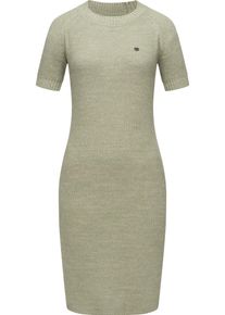Ragwear Damen Strickkleid "Kolya", grün, modisch, Gr. L, Strick, Material: 100% Baumwolle, Kleider, kurzärmliges Damen Midikleid in Strickoptik