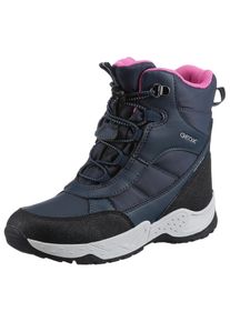 Geox Kinder Winterstiefel "J SENTIERO GIRL B AB", Gr. 25, bunt, Textil, Synthetik, casual, Schuhe, Schnürstiefel, Snowboots mit Schnellverschluss