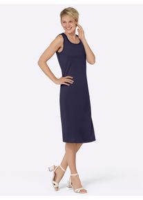 Classic Basics Damen Trägerkleid "Doppelpack Kleider", blau, Gr. 44, gemustert, mehrfarbig, Jersey, Single Jersey, 100% Polyester, Kleider