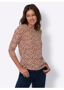 Classic Basics Damen 3/4-Arm-Shirt "3/4-Arm-Shirt", bunt, Gr. 40, geblümt, gemustert, mehrfarbig, 100% Baumwolle, Shirts