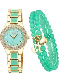 Buffalo Damen Quarzuhr, gold, Armbanduhren, Armbanduhr, Damenuhr, ideal auch als Geschenk