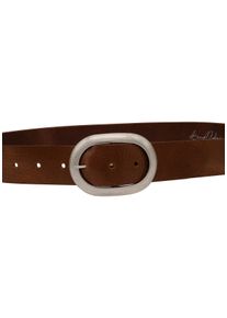 AnnaMatoni Damen Ledergürtel, braun, klassisch, Gr. 95, unifarben, Rindsleder, Gürtel, Schließe im Used-Look