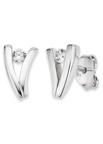 Bruno Banani Damen Paar Ohrstecker "Schmuck Geschenk Silber 925 Ohrschmuck Ohrringe Glitzerstein", Silber 925 (Sterlingsilber), bunt, Silber 925