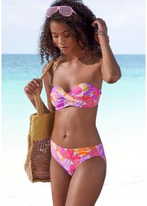 Sunseeker Damen Bikini-Hose "Butterfly", lila, Gr. 32, bedruckt, Microfaser, Polyamid, Badehosen, mit Schmetterling-Design