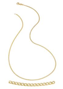 Firetti Damen Panzerkette "Schmuck Geschenk Gold 333 Halsschmuck Collierkette 1,7 mm breit", 45, Gelbgold 333, B: 1,7mm, gold, Gelbgold 333, B:1,7mm,