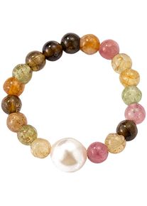 Firetti Damen Fingerring "Schmuck Geschenk Damenring Zugband Edelstein Farbstein", 3 g, Perlen, 3mm, bunt, Perlen, Fingerringe, Made in Germany - mit