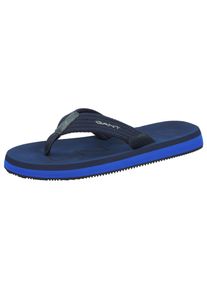 Gant Herren Badezehentrenner "Poolbro", Gr. 40, blau, Textil, sportlich, Schuhe, Sommerschuh, Poolslides, Schlappen, mit Logoverzierung