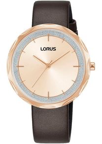 Lorus Damen Quarzuhr, rosa, Armbanduhren, Armbanduhr, Damenuhr, Lederarmband