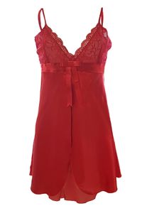 Family Trends Damen Negligé, Gr. M, rot, 100% Polyester, unifarben, feminin, Kleider, mit seidig-umschmeichelndem Design