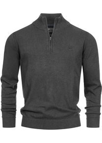 INDICODE Herren Troyer "Lillamos", grau, modisch, Gr. L, unifarben, Strick, Obermaterial: 80% Baumwolle, 20% Polyamid, Pullover