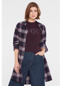Damen Karokleid, lila, casual, Gr. M, SENSES.THE LABEL, kariert, Material: 100% Baumwolle, Kleider, aus Baumwolle
