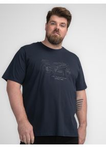 Herren Print-Shirt "Men T-Shirt LS Classic Print", blau, casual, Gr. 4XL, PETROL INDUSTRIES, Jersey, Obermaterial: 100% Baumwolle, Shirts