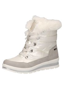 Caprice Damen Winterboots, Gr. 37,5, beige, Textil, Lederimitat, sportlich, Schuhe, mit wasserabweisender TEX-Membran