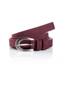 Tom Tailor Damen Ledergürtel "TTELLA", rot, feminin, Gr. 85, unifarben, Büffelleder, Gürtel, mit Blindprägung auf der Spitze