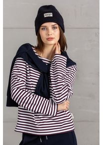Damen Rundhalsshirt, lila, casual, Gr. XL, SENSES.THE LABEL, gestreift, Material: 100% Baumwolle, Shirts, aus Baumwolle