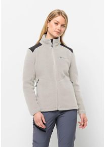 Jack Wolfskin Damen Fleecejacke "KAMMWEG PILE FZ W", grau, Gr. S, 1. OBERSTOFF 100% POLYESTER 2. OBERSTOFF 100% POLYAMID FUTTER 100% POLYESTER, Jacken