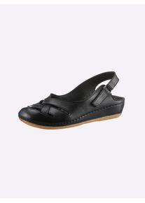 Gemini Damen Slipper, Gr. 37, schwarz, Leder, sportlich, Schuhe