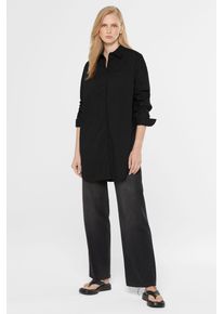Damen Langarmbluse, schwarz, casual, Gr. XS, SENSES.THE LABEL, unifarben, Material: 100% Baumwolle, Blusen, mit Rückenpasse