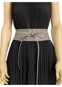 Damen Taillengürtel "Alpha", beige, Basic,casual,feminin,modisch, Collezione Alessandro, unifarben, Leder, Gürtel, zum Binden, aus Rindsleder, ca.