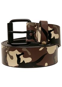 Urban Classics Damen Hüftgürtel "Urban Classics Unisex Synthetic Leather Camo Belt", braun, Gr. S, 100% Baumwolle, Gürtel