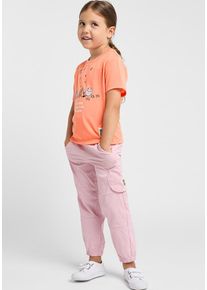 Jack Wolfskin Kinder T-Shirt "SMILEYWORLD CAMP T K", orange, Gr. 116, OBERSTOFF: 100% POLYESTER, Shirts