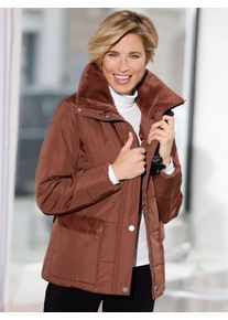 Classic Basics Damen Steppjacke, rot, Gr. 44, unifarben, 100% Polyester, Fellimitat:100% Polyester, Wattierung:100% Polyester, Jacken