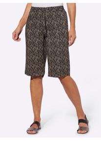 Classic Basics Damen Bermudas, beige, Gr. 38, gemustert, animal-print, 100% Viskose, Hosen