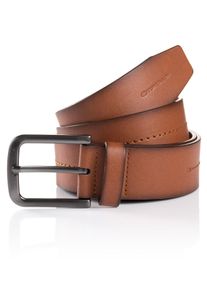 Tom Tailor Damen Synthetikgürtel "TTRoss", braun, klassisch,casual, Gr. 85, unifarben, Kunstfaser, Gürtel, mit geschwärzter Schließe und Logoprägung
