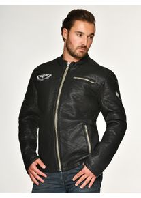 Maze Herren Lederjacke "Colonel", schwarz, Gr. S, Obermaterial: 100% Polyurethan / Futter: 100% Polyester, Jacken