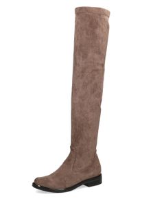Caprice Damen Overkneestiefel, Gr. 38,5, braun, Textil, klassisch, Schuhe, mit XS-Stretchschaft
