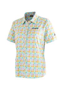 Maier Sports Damen Outdoorbluse "Kendra S/S W", bunt, Gr. 40, 97% Polyester, 3% Elasthan, Blusen, Damen Kurzarmbluse, pflegeleichte Karobluse