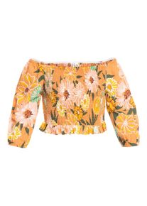 Roxy Damen Longsleeve "Like The Sun Again", braun, Gr. XS, 60% Baumwolle, 40% Viskose, Shirts