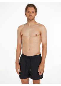 Herren Badeshorts "MEDIUM DRAWSTRING", schwarz, casual, Gr. S, Tommy Hilfiger Swimwear, unifarben, Web, Polyamid, Badehosen, mit Tommy Hilfiger