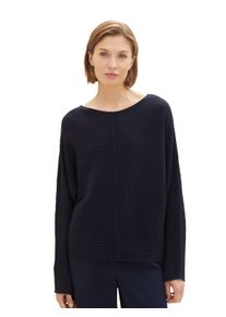 Tom Tailor Damen Strickpullover, blau, casual, Gr. M, Obermaterial: 80% Viskose, 20% Polyamid, Pullover, mit Strukturierung