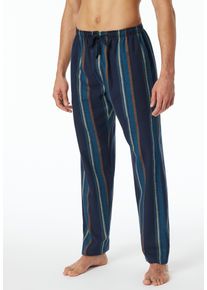 Schiesser Herren Loungehose ""Mix+Relax"", Gr. 54, bunt, Flanell, Obermaterial: 100% Baumwolle, gestreift, festlich, Hosen, mit Kordelzug-Bund