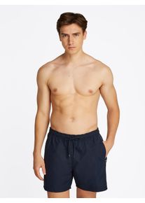 Herren Badeshorts "MEDIUM DRAWSTRING TAPE", blau, casual, Gr. S, Tommy Hilfiger Swimwear, unifarben, Polyester, Badehosen, mit Logo-Band