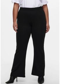 Only CARMAKOMA Damen Jerseyhose "CARPEVER FLARED PANTS JRS NP", schwarz, casual, Gr. XL, unifarben, Jersey, Obermaterial: 95% Polyester, 5% Elasthan,