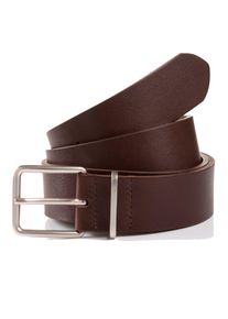 Tom Tailor Damen Ledergürtel "TTREGGIE", braun, casual, Gr. 85, unifarben, Rindsleder, Gürtel, 3,5 cm breiter Damengürtel, Must-Have zu Denim und