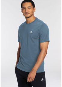 Converse Herren T-Shirt "GO-TO EMBROIDERED STAR CHEVRON TEE", blau, sportlich, Gr. M, Single Jersey, Obermaterial: 100% Baumwolle, Shirts, Unisex