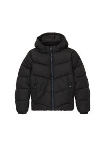 Tom Tailor Jungen Steppjacke, schwarz, casual, Gr. 128, unifarben, Obermaterial: 100% Polyester, Jacken, mit Kapuze